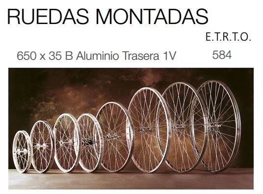 RUEDA BICICLETA TRASERA 650-35 B